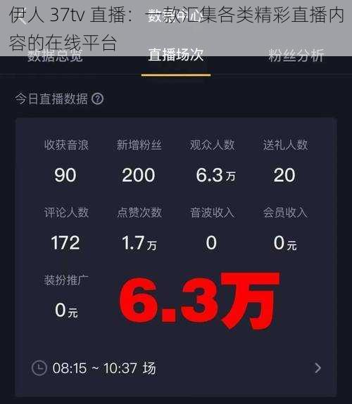 伊人 37tv 直播：一款汇集各类精彩直播内容的在线平台