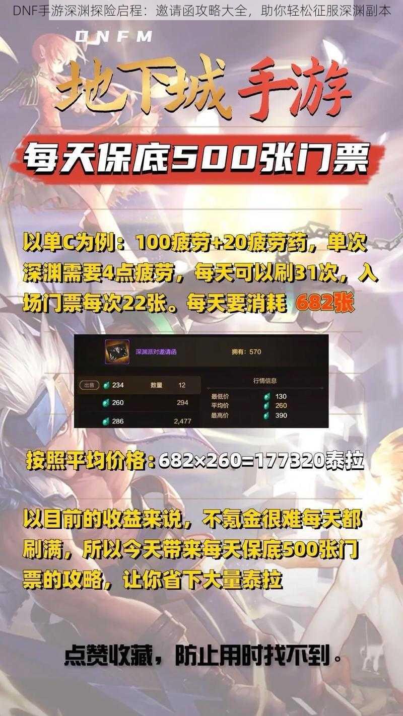 DNF手游深渊探险启程：邀请函攻略大全，助你轻松征服深渊副本