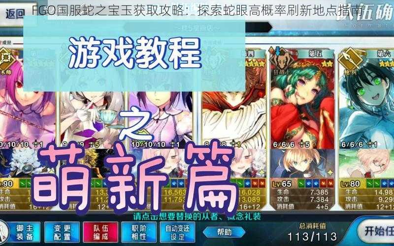 FGO国服蛇之宝玉获取攻略：探索蛇眼高概率刷新地点指南