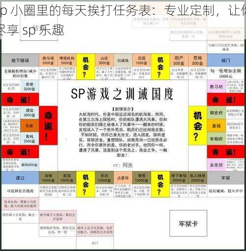 sp 小圈里的每天挨打任务表：专业定制，让你尽享 sp 乐趣