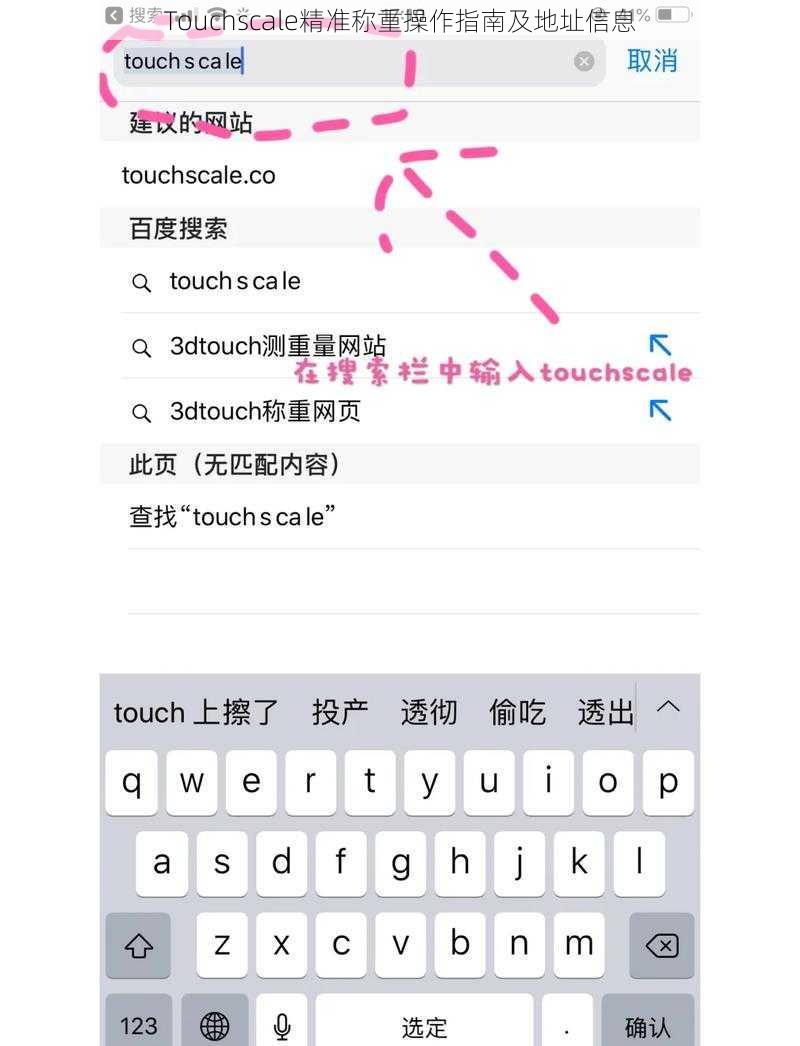 Touchscale精准称重操作指南及地址信息